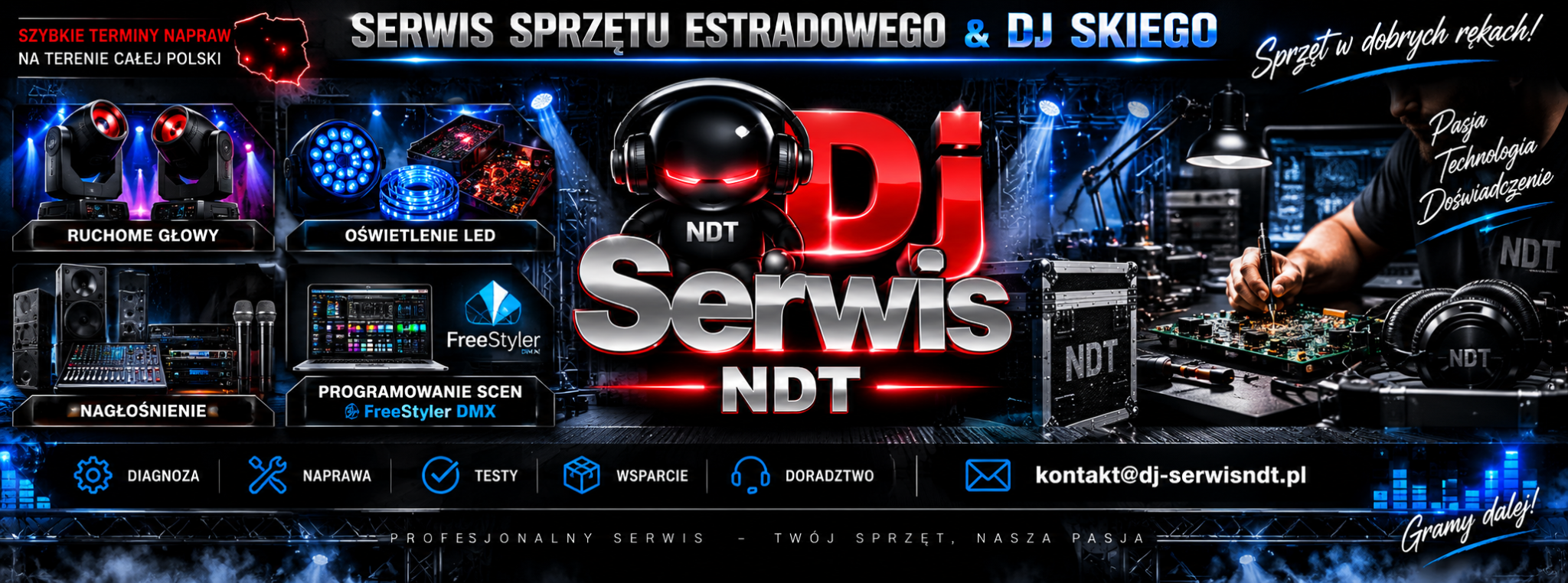 Serwis sprzętu estradowego i DJ-skiego — DJ Serwis NDT